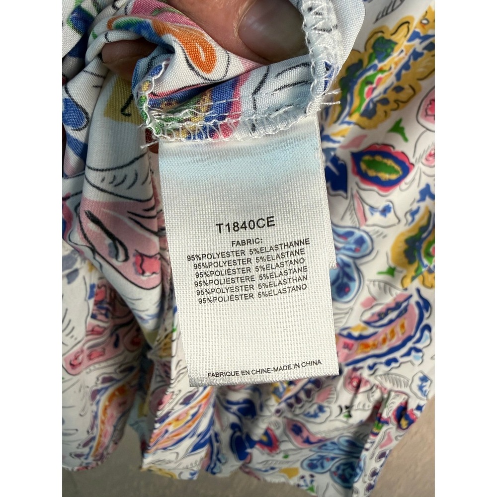 Molly Bracken Lydia Paisley Floral Mini Dress Womens M White Multicolor NWT Boho - Picture 5 of 6
